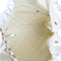 Chanel Pale Yellow Quilted Lambskin  Small 22 Hobo Handbag ad2