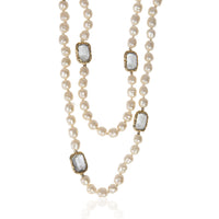 Gold-Plated  Vintage 1981 Baroque Faux Pearl & Gripoix Necklace