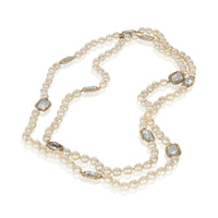 Gold-Plated  Vintage 1981 Baroque Faux Pearl & Gripoix Necklace