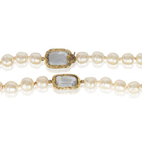 Gold-Plated  Vintage 1981 Baroque Faux Pearl & Gripoix Necklace
