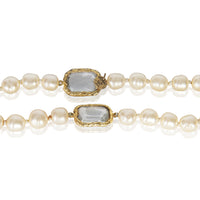 Gold-Plated  Vintage 1981 Baroque Faux Pearl & Gripoix Necklace