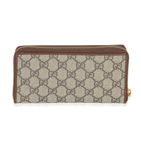 Gucci Beige Brown GG Supreme Canvas Retro Interlocking G Wallet Wallet bv