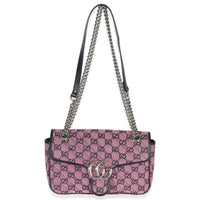 Gucci Pink GG Matelasse Diagonal Canvas Small GG Marmont Shoulder Bag Handbag av