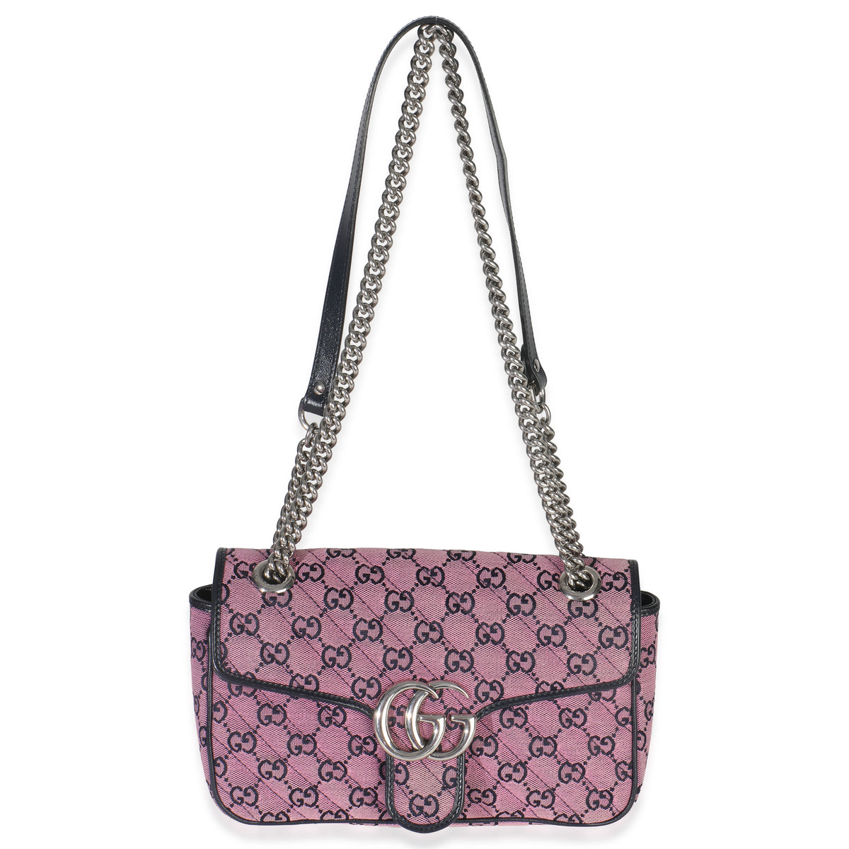 Gucci Pink GG Matelasse Diagonal Canvas Small GG Marmont Shoulder Bag Handbag av