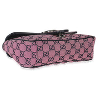 Gucci Pink GG Matelasse Diagonal Canvas Small GG Marmont Shoulder Bag Handbag clasp