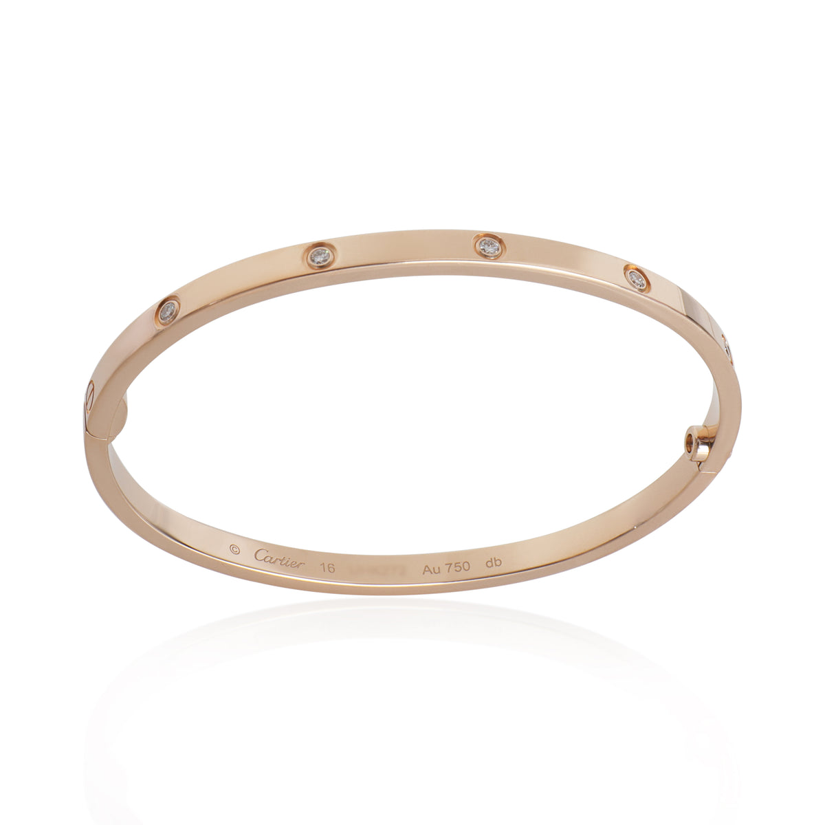 Cartier Rose Gold Diamond Small Model Love Bracelet av