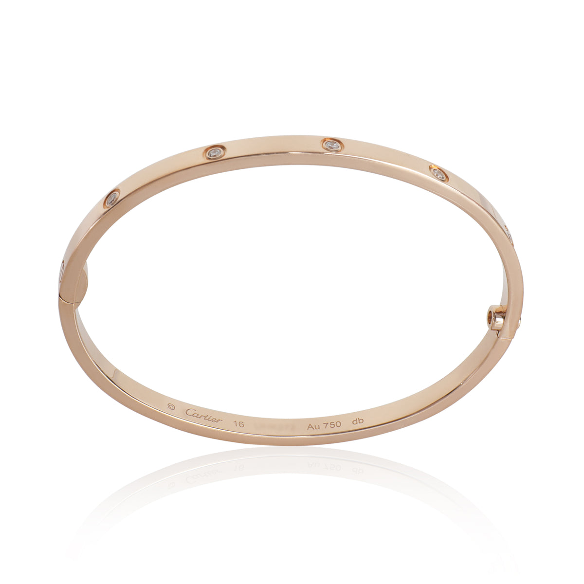 Cartier Rose Gold Diamond Small Model Love Bracelet bv