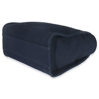 23A Navy Mixed Fibers Large Deauville Tote