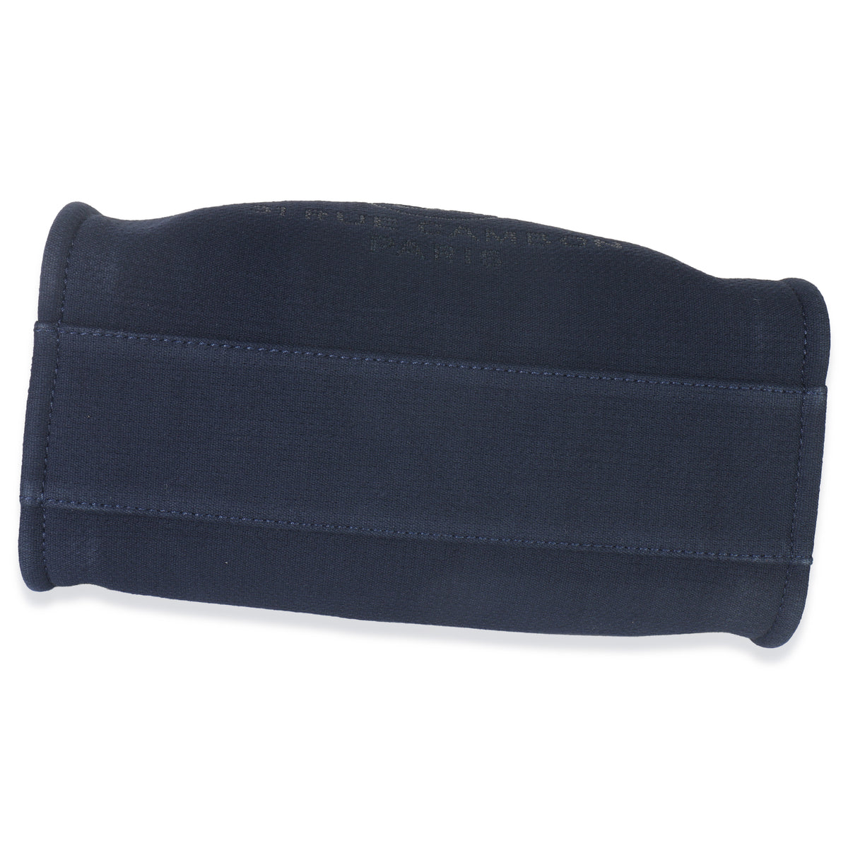 23A Navy Mixed Fibers Large Deauville Tote