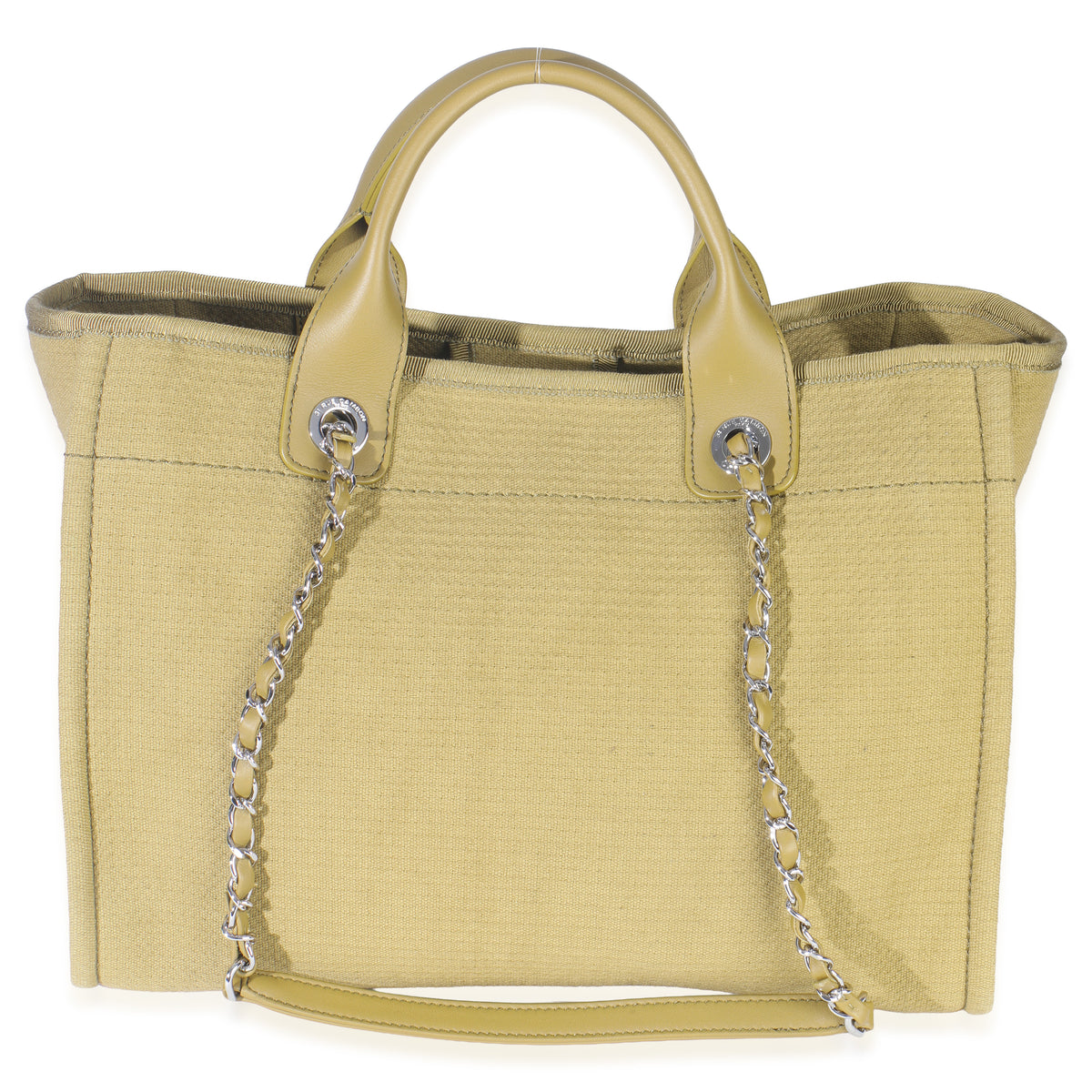 23A Green Mixed Fibers Large Deauville Tote