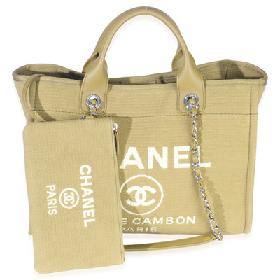 23A Green Mixed Fibers Large Deauville Tote