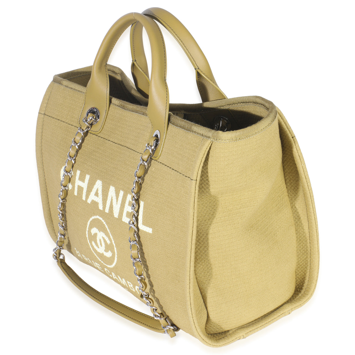 23A Green Mixed Fibers Large Deauville Tote