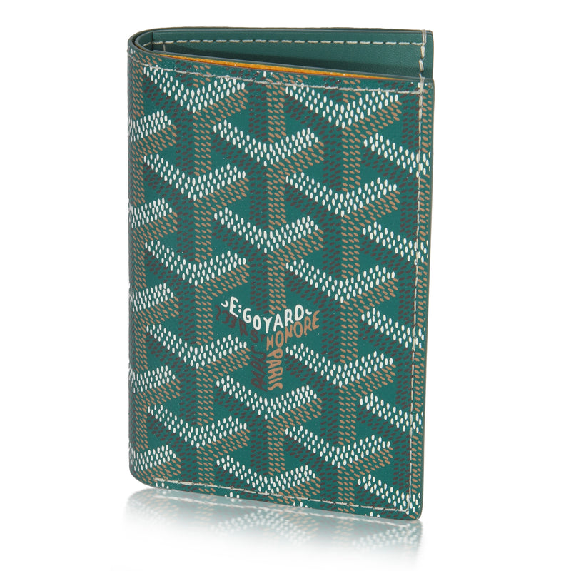 Goyard Green ine Canvas Saint Pierre Card Holder Handbag fv