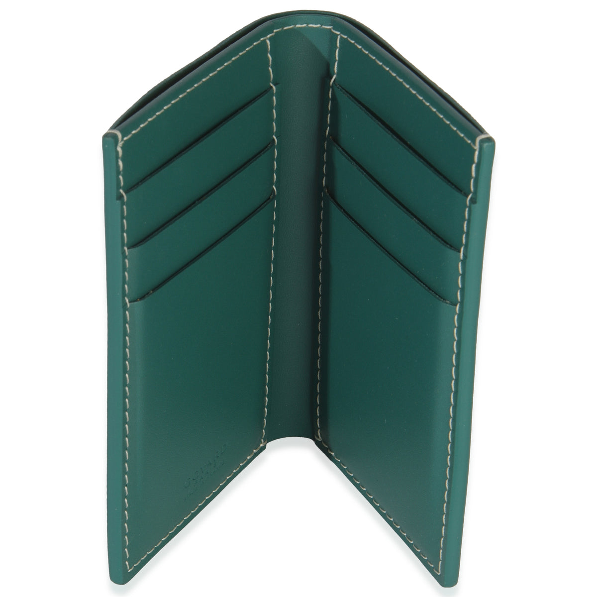 Goyard Green ine Canvas Saint Pierre Card Holder Handbag stamp