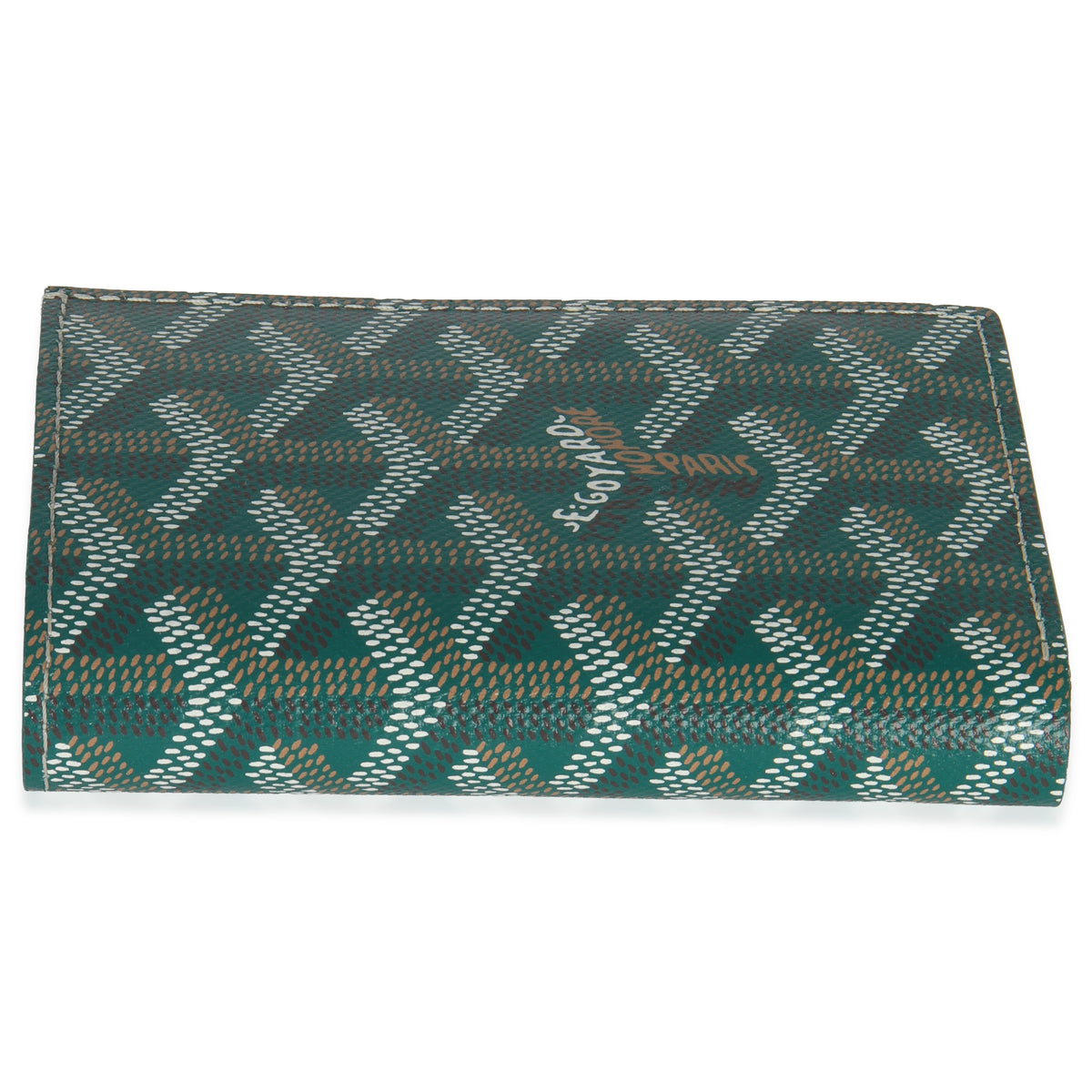 Green Goyardine Canvas Saint Pierre Card Holder