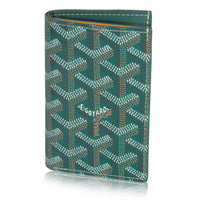 Green Goyardine Canvas Saint Pierre Card Holder