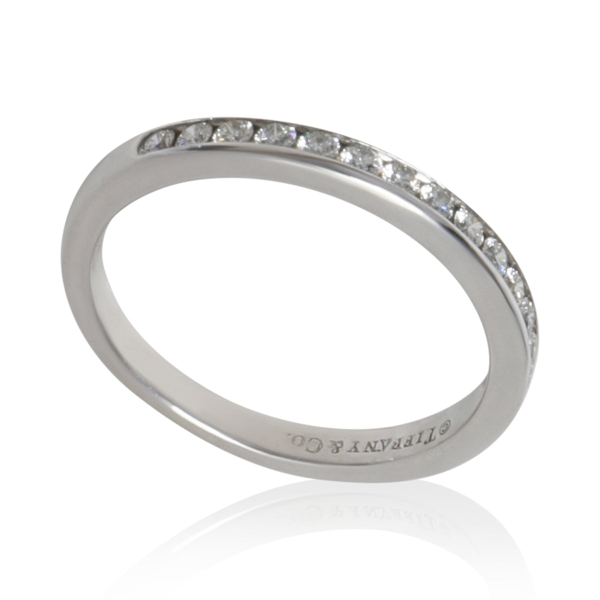 Platinum Diamond Channel Set Band