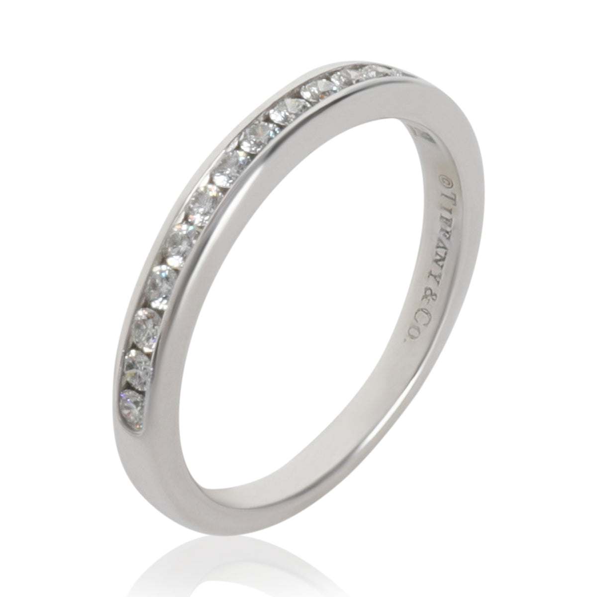 Platinum Diamond Channel Set Band