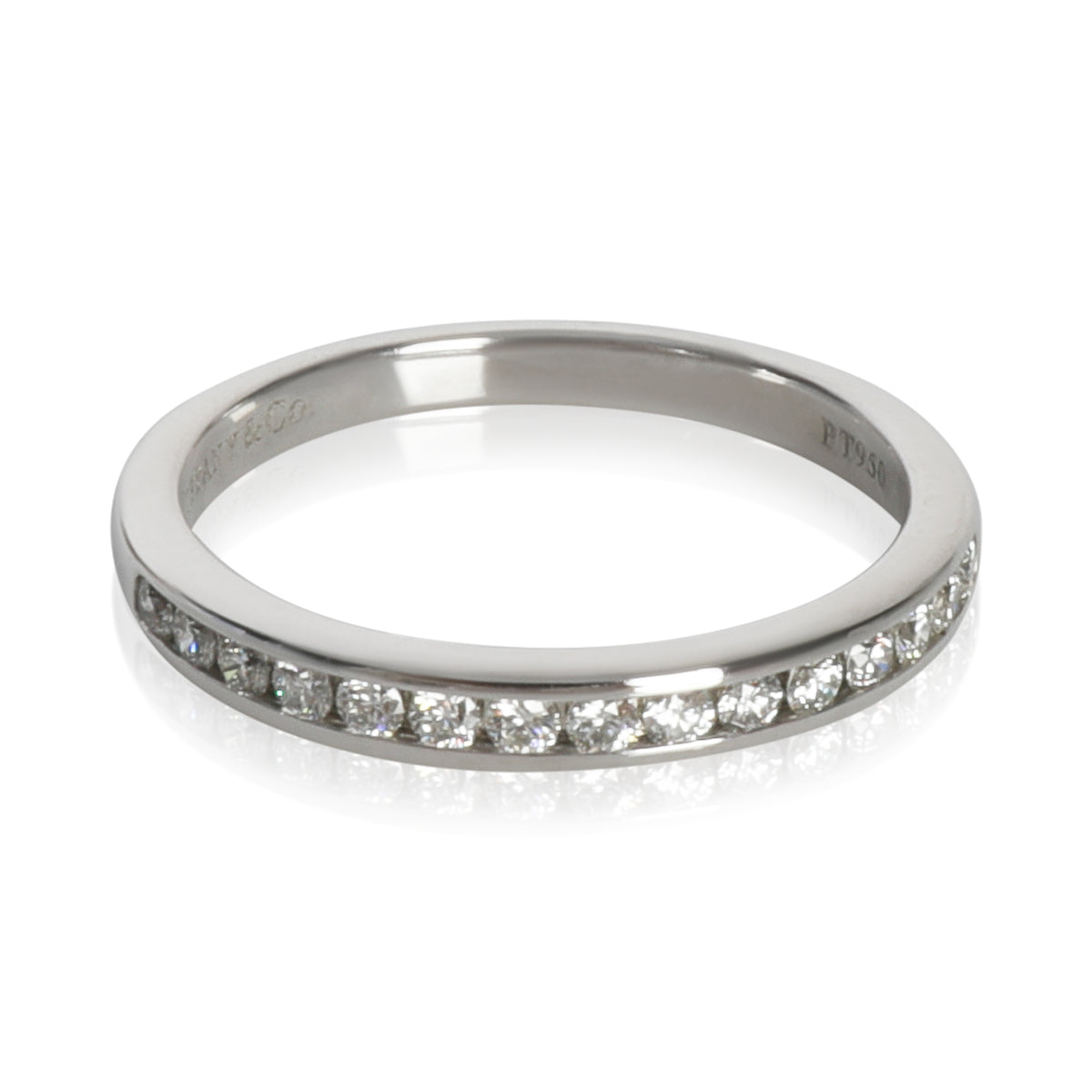 Platinum Diamond Channel Set Band
