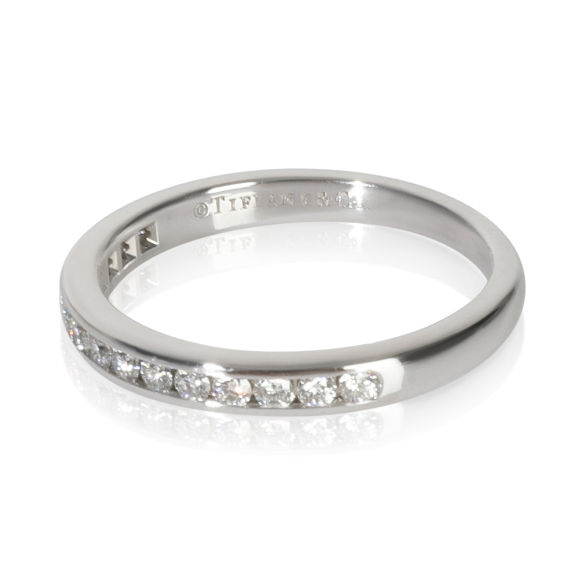 Platinum Diamond Channel Set Band