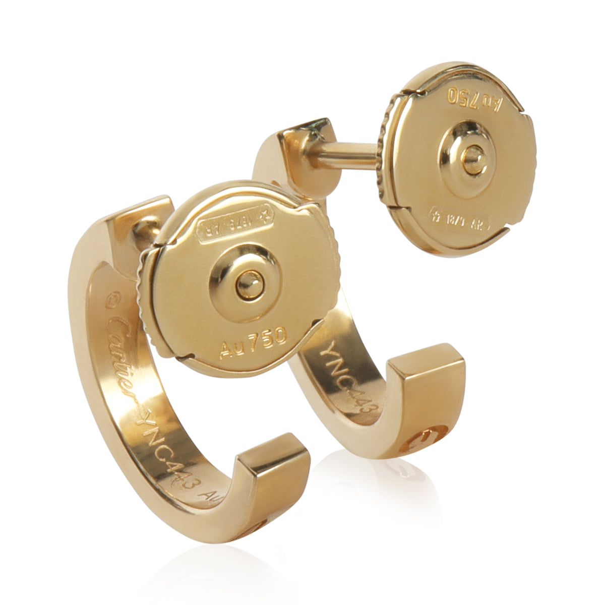 Yellow Gold  Small Model Love Hoop Earrings