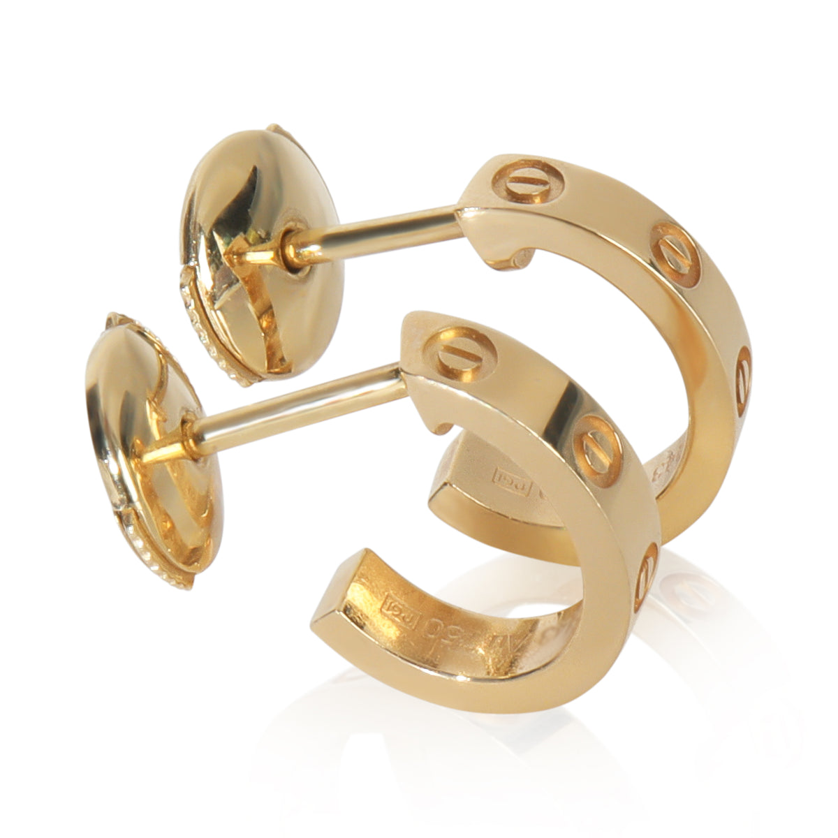 Yellow Gold  Small Model Love Hoop Earrings