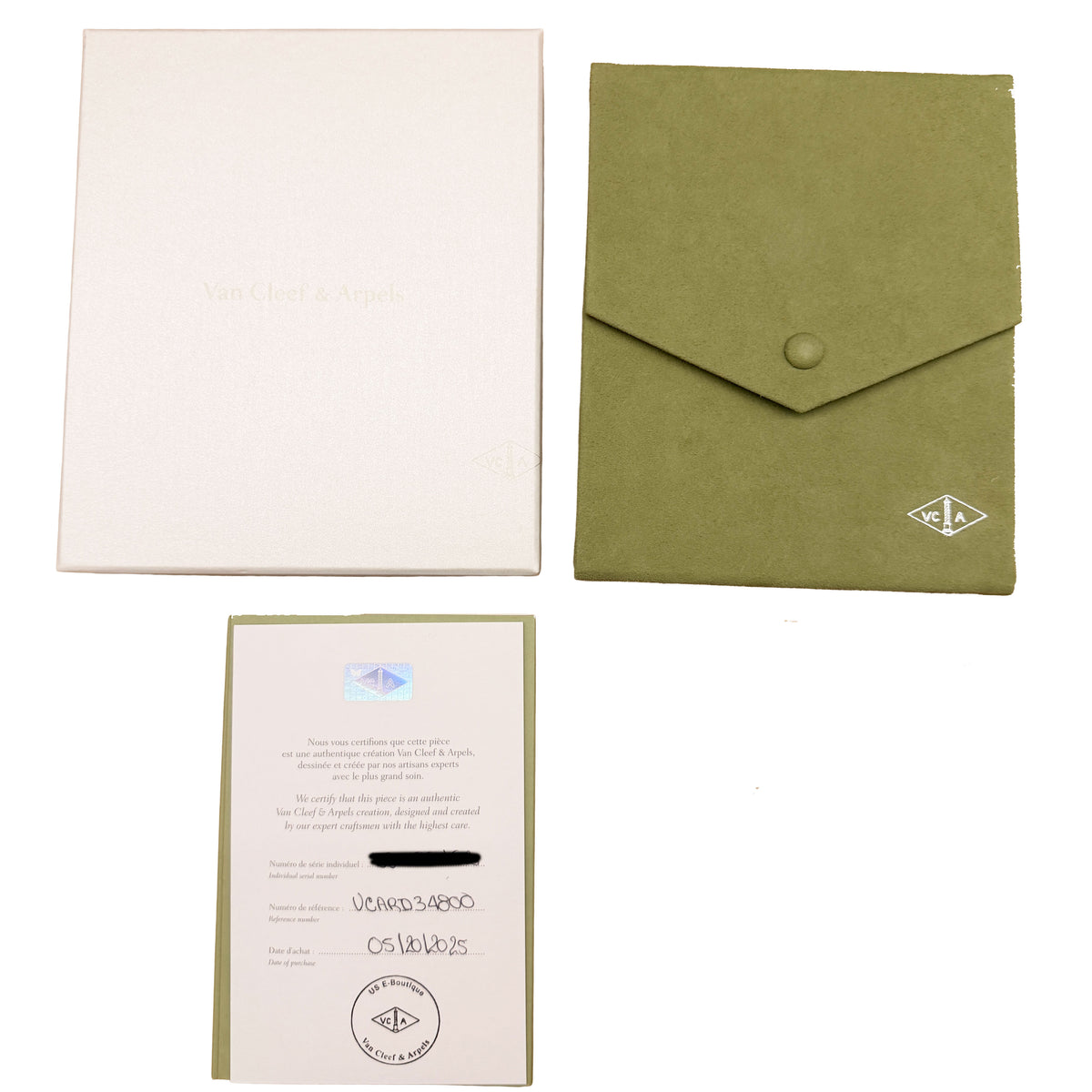 White Gold Chalcedony Vintage Alhambra Necklace