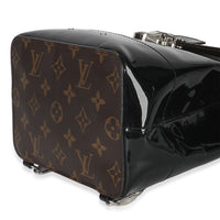Louis Vuitton Black Patent Monogram Hot Springs Backpack Handbag clasp