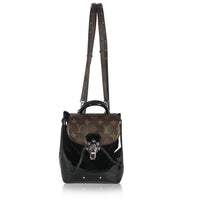 Louis Vuitton Black Patent Monogram Hot Springs Backpack Handbag fv
