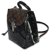 Louis Vuitton Black Patent Monogram Hot Springs Backpack Handbag pv