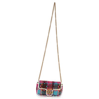 Pink Multicolor Tweed Spicy Check Super Mini GG Marmont