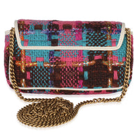 Pink Multicolor Tweed Spicy Check Super Mini GG Marmont