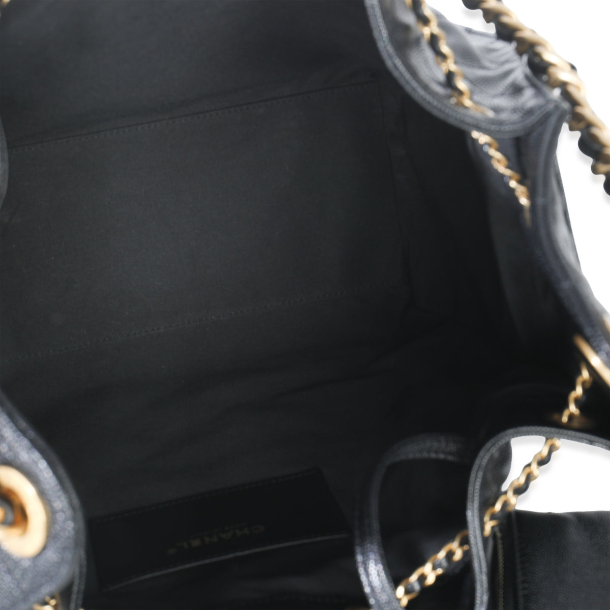 Black Quilted Caviar Medium Chanel 25 Hobo Handbag