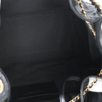 Black Quilted Caviar Medium Chanel 25 Hobo Handbag