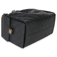 Black Quilted Caviar Medium Chanel 25 Hobo Handbag