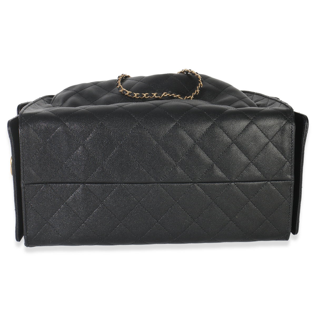Black Quilted Caviar Medium Chanel 25 Hobo Handbag