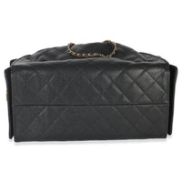 Black Quilted Caviar Medium Chanel 25 Hobo Handbag