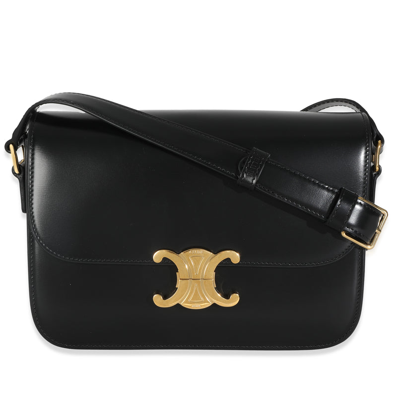 Black Shiny Calfskin Classique Triomphe Bag