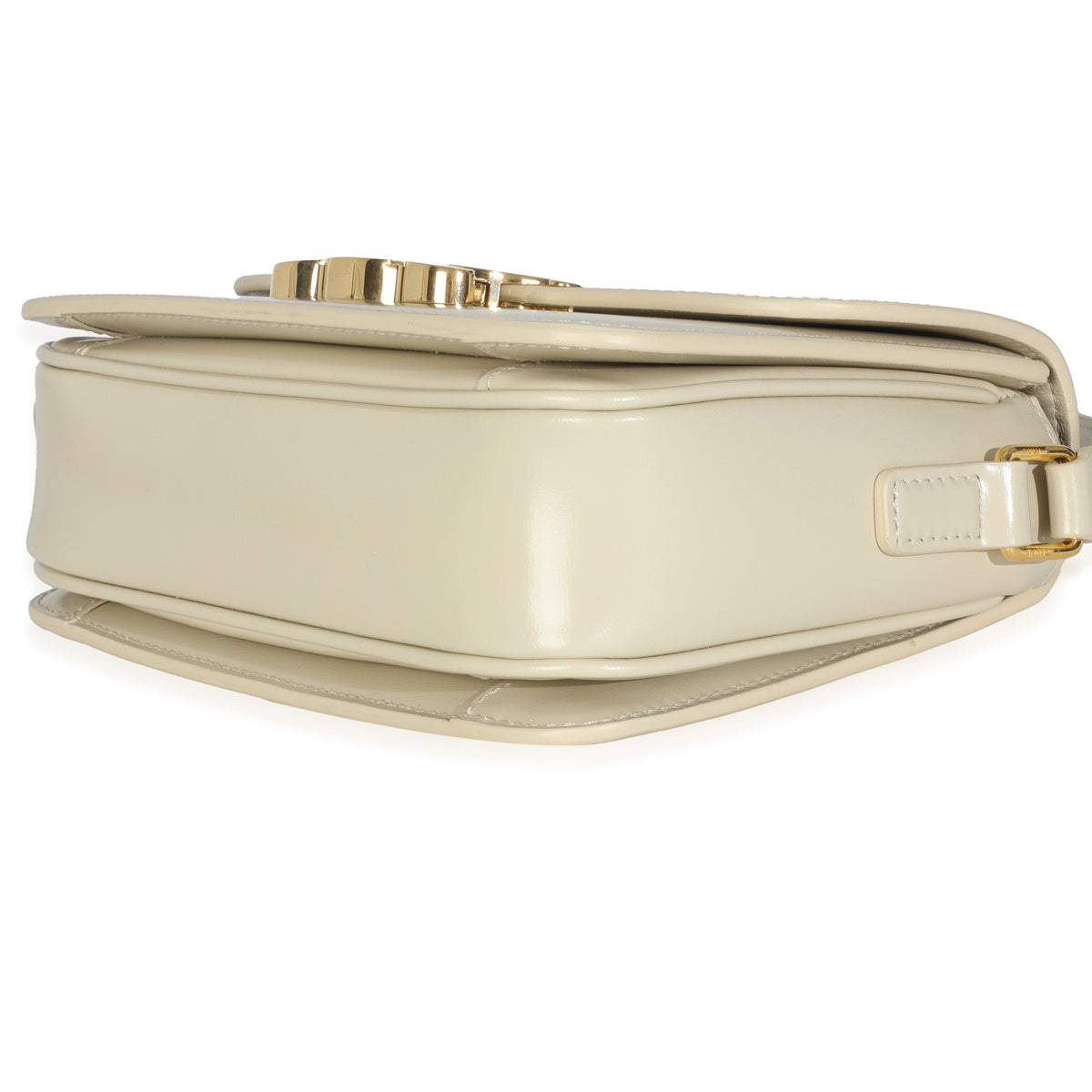 Celine Light Stone Shiny Calfskin Classique Triomphe Bag Handbag clasp