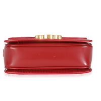 Celine Red Shiny Calfskin Teen Triomphe Handbag stamp