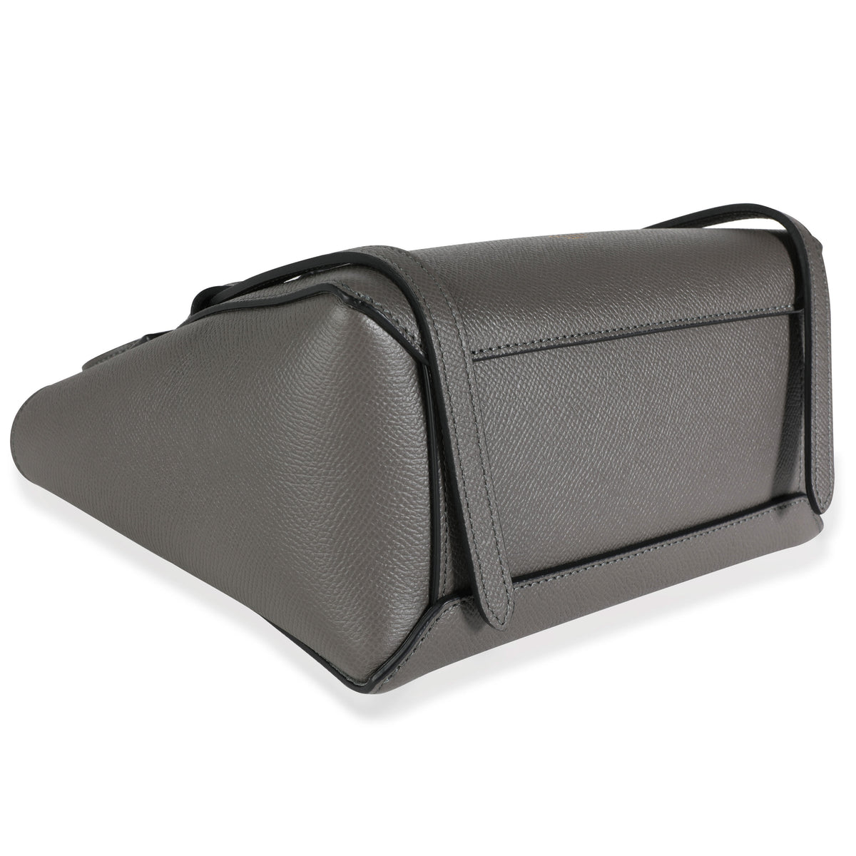 Celine Grey Grained Calfskin Nano Belt Bag Handbag clasp