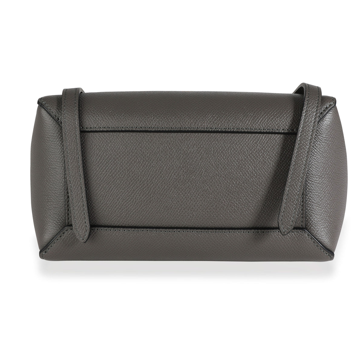 Celine Grey Grained Calfskin Nano Belt Bag Handbag stamp