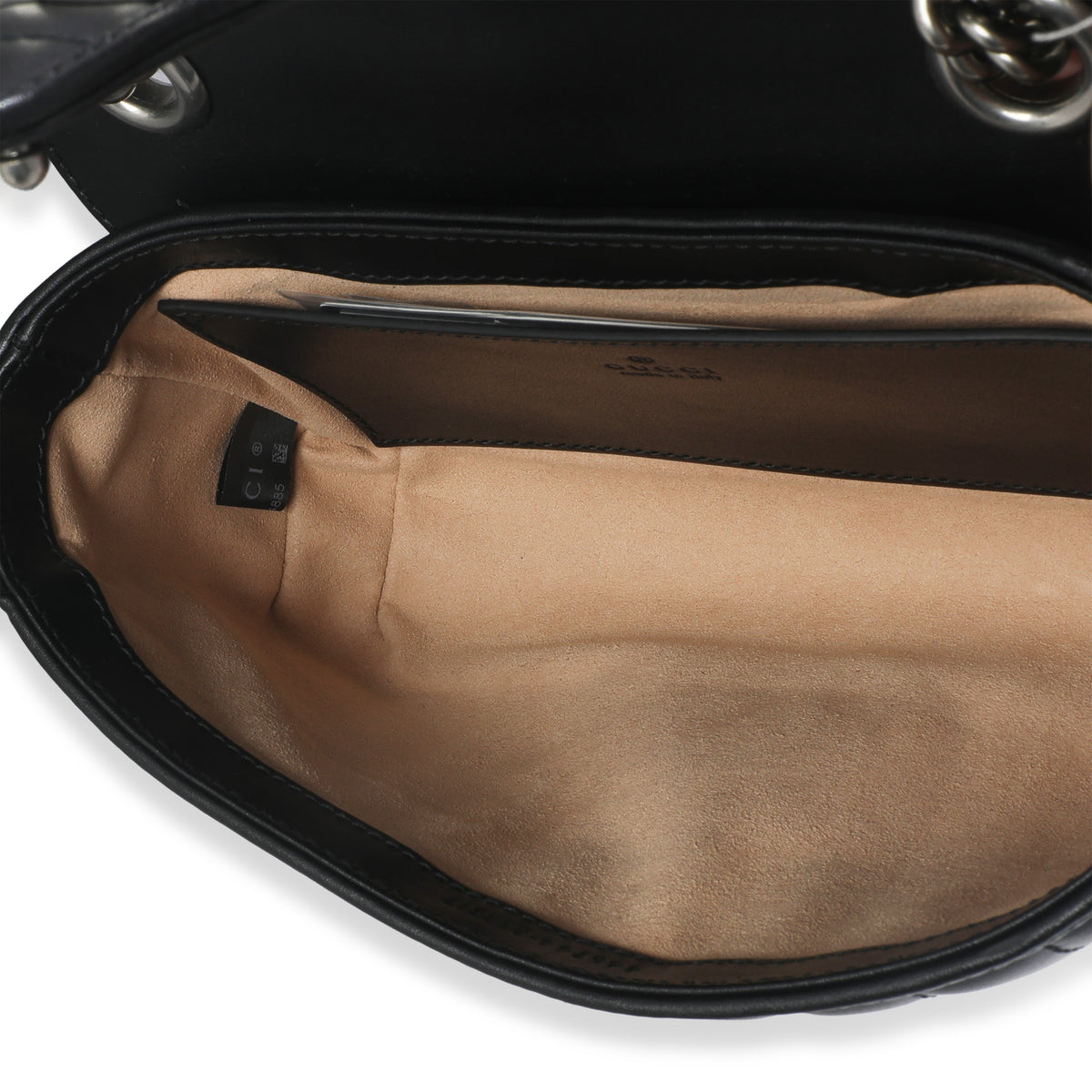 Black Aria Matelasse Calfskin Mini GG Marmont Shoulder Bag