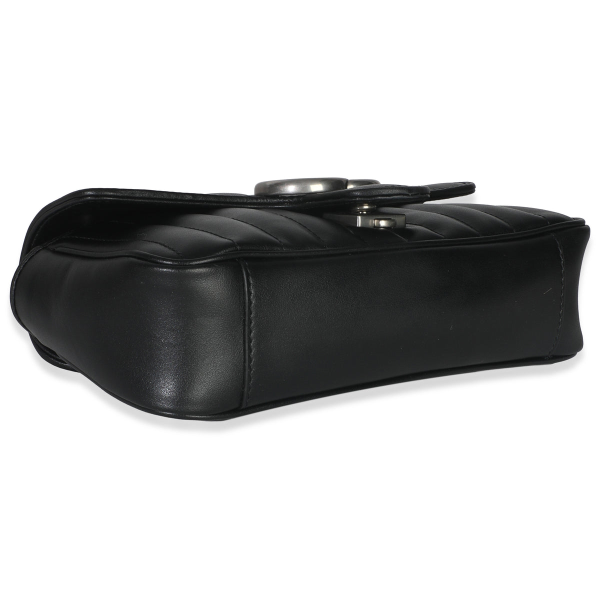 Black Aria Matelasse Calfskin Mini GG Marmont Shoulder Bag