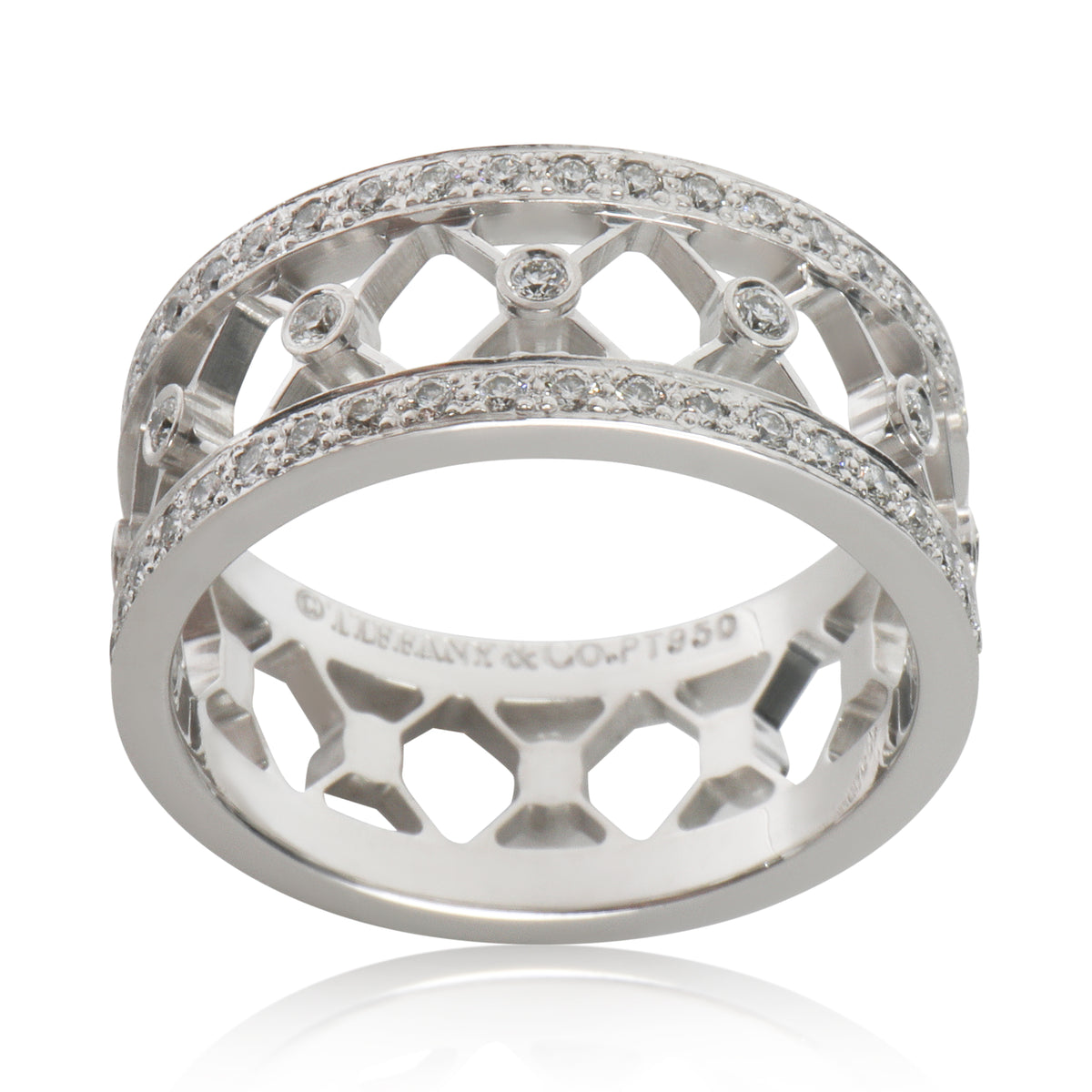 Tiffany & Co. Platinum Diamond Voile Ring clasp