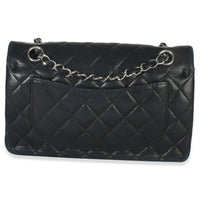 Chanel Black Quilted Lambskin Small Classic Double Flap Bag Handbag bv