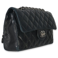 Chanel Black Quilted Lambskin Small Classic Double Flap Bag Handbag pv
