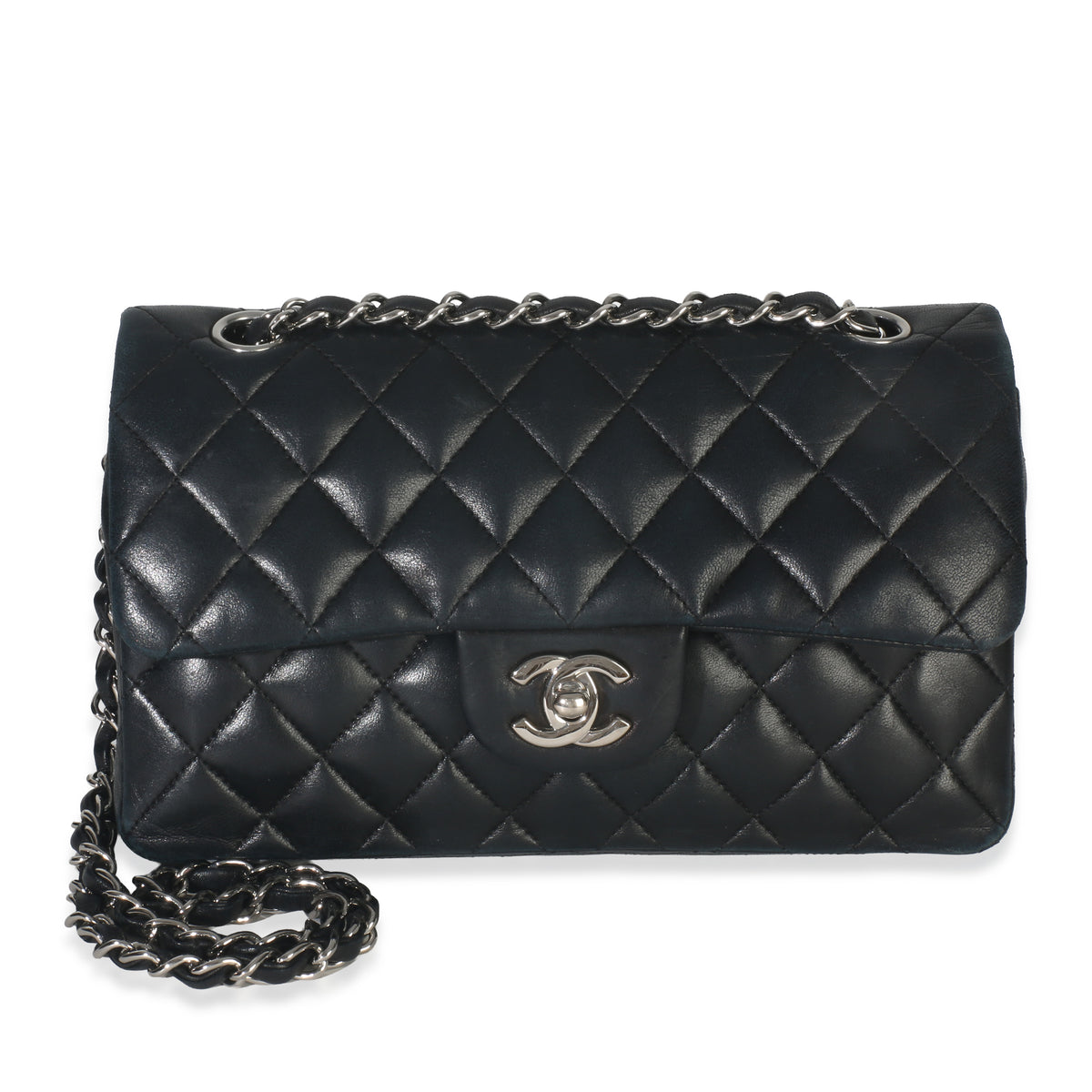 Black Quilted Lambskin Small Classic Double Flap Bag