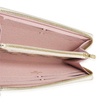 Rose Ballerine Damier Azur Canvas Clemence Wallet