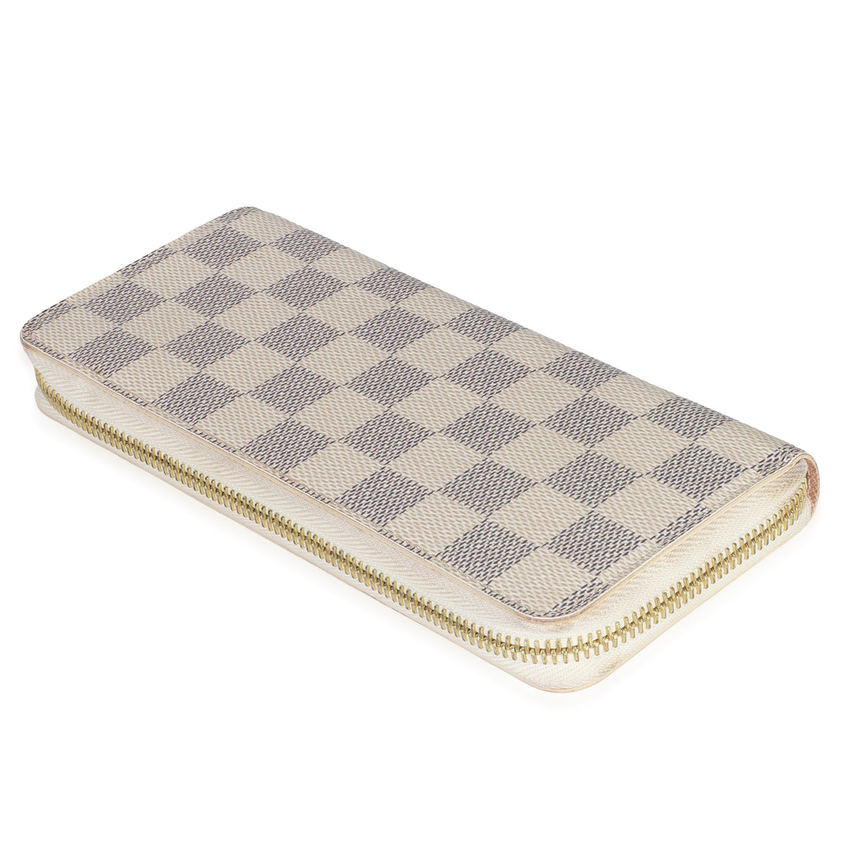 Rose Ballerine Damier Azur Canvas Clemence Wallet